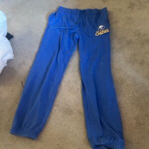 NHL Buffalo Sabres sweatpants- Blue Joggers with Yellow Logo